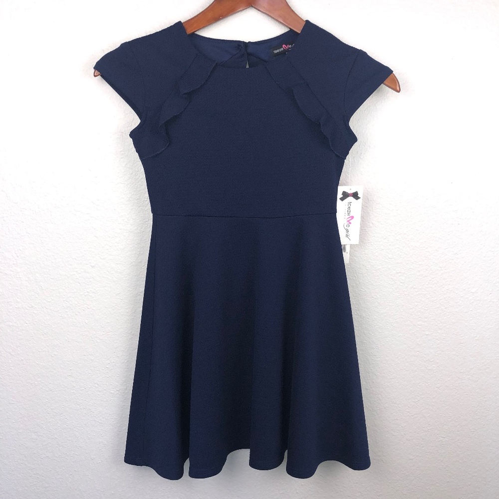 NWT Teeze Me Girl Navy Cap Sleeve Dress